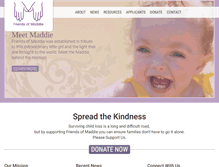 Tablet Screenshot of friendsofmaddie.org